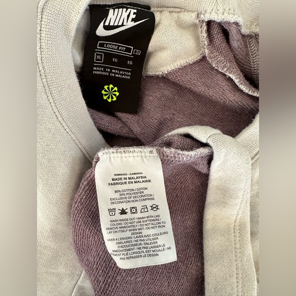 Nike Girls Sportswear Short Sleeve Sweatshirt Tunic T Shirt Gray Dress Size XL - Picture 6 of 6